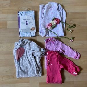 0-6 month infant girl sleep bundle